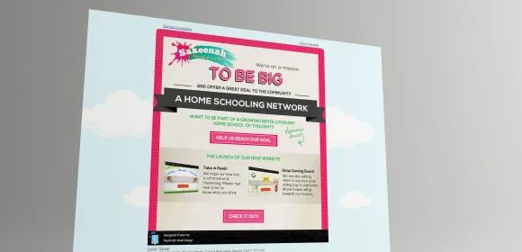 The Sakeenah Education launch campaign email