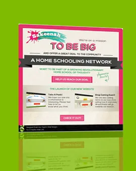 A campaign email designed for the Sakeenah home schooling network