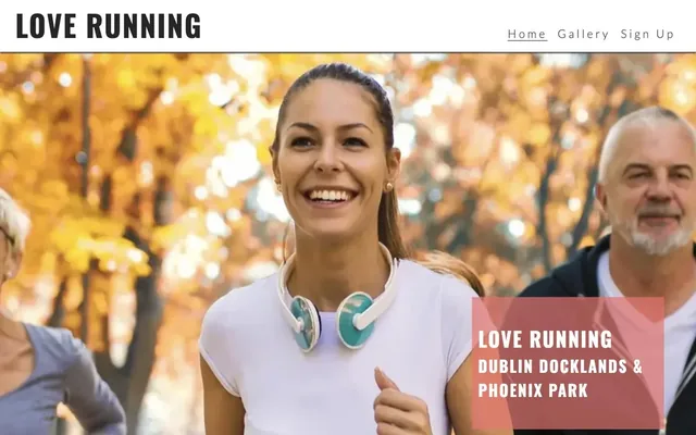 The Love Running homepage