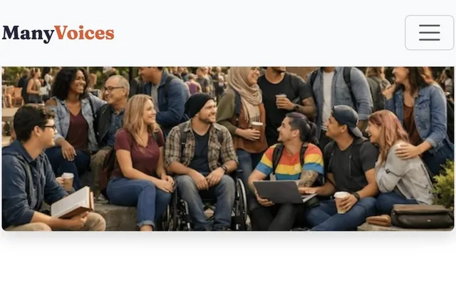 The Many Voices homepage
