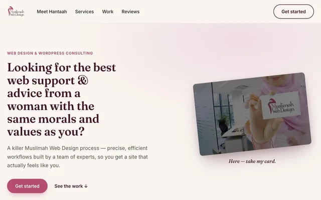 The Muslimah Web Design homepage